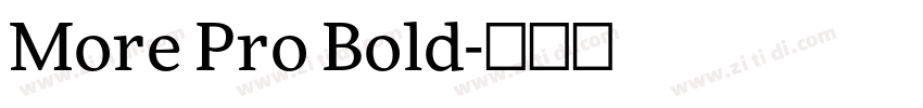 More Pro Bold字体转换